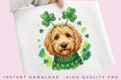 St Patrick Goldendoodle Dog PNG Product Image 1