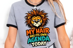 My Hair Has Its Own Agenda Today Lion PNG Design Product Image 3