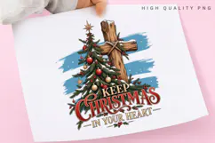 Keep Christmas in Your Heart Christmas Tree Cross Holiday Product Image 3