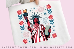 Patriotic Statue of Liberty PNG, Fourth of July Sublimation Product Image 2