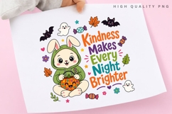 Kindness Makes Every Night Brighter PNG, Autism Bunny Product Image 3