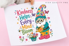 Kindness Helps Every Mind Bloom PNG Sublimation Design Product Image 3