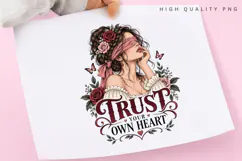 Trust Your Own Heart PNG Sublimation Design, Romantic Product Image 1