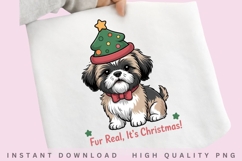 Shih Tzu Christmas PNG, Fur Real It's Christmas Dog Product Image 1