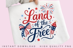 Land of the Free PNG Design, Patriotic 4th of July Product Image 2