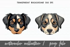 Baby Dog Watercolor Clipart Png Product Image 3