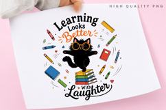 Learning Looks Better With Laughter PNG Sublimation Design Product Image 1