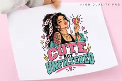 Cute But Unfiltered PNG Sublimation Design, Sassy Winking Product Image 3