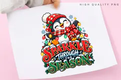Sparkle Through the Season Cute Penguin Christmas Winter Product Image 3