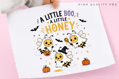 A Little Boo A Little Honey PNG Sublimation Design, Ghost Product Image 3