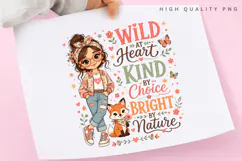Wild At Heart Kind By Choice PNG Sublimation Design Product Image 3
