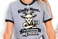 Mental Break Goat Reclaiming My Peace PNG Design Product Image 3