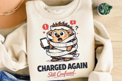 Charged Again, Still Confused Funny Subscription Hedgehog Product Image 4