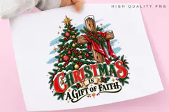 Christmas Is a Gift of Faith Christmas Tree Cross Holiday Product Image 3