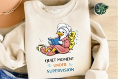 Quiet Moment Under Supervision PNG, Funny Mama Goose Reading Product Image 3