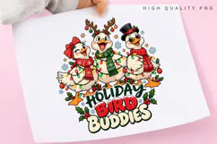 Holiday Bird Buddies Christmas Geese Winter Friends PNG Product Image 3