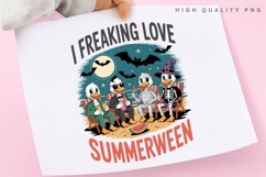 I Freaking Love Summerween PNG, Funny Duck Halloween PNG, Product Image 3
