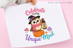 Celebrate Every Unique Mind PNG, Autism Awareness Owl Product Image 3
