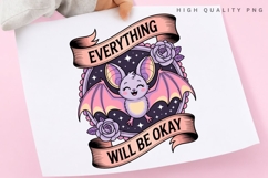Everything Will Be Okay Bat PNG, Cute Halloween Bat Product Image 3