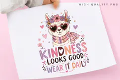 Kindness Looks Good Wear It Daily PNG Sublimation Design Product Image 3