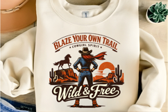 Blaze Your Own Trail Wild &amp; Free Cowgirl Spirit PNG Product Image 7