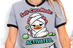 Self Care Mode Activated Duck PNG, Cute Spa Duck Cartoon Product Image 3