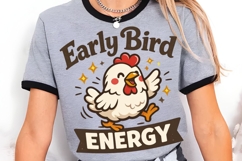 Early Bird Energy Funny Chicken PNG Design Product Image 3