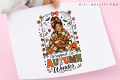 Wrapped In Autumn Wonder PNG Sublimation Design, Plaid Product Image 3