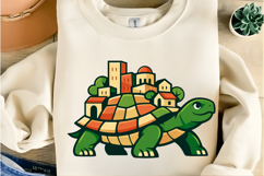 Fantasy Turtle Carrying City Cute Cartoon Turtle Town Product Image 6
