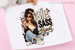 Coffee Queen PNG, Sassy Woman PNG, Stylish Coffee Girl Product Image 3