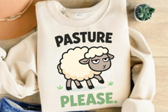 Pasture Please Funny Sarcastic Sheep Design Product Image 3