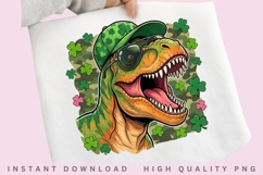 St Patrick T Rex Dinosaur PNG Product Image 2