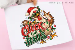 Funny Chicken Christmas Holiday Lights Festive Winter PNG Product Image 3
