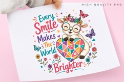 Every Smile Makes The World Brighter PNG Sublimation Design Product Image 2