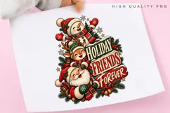 Cute Holiday Friends Forever Snowman Reindeer Santa Product Image 3
