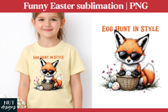 Funny Easter quote Cool Easter sublimation Fox Egg Hunt Product Image 1