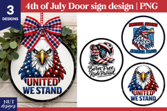 4th of July door sign patriotic sublimation Eagle Boots Product Image 1