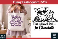 Funny Easter SVG Farm baby Pig Easter quotes Product Image 1