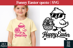 Funny Easter quote SVG Cool Chick Happy Easter sublimation Product Image 1