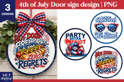 4th of July door signs patriotic sublimation Hot dog Beach Product Image 1