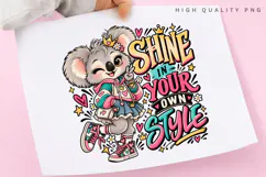 Cute Koala Shine In Your Own Style Inspirational Colorful Product Image 3