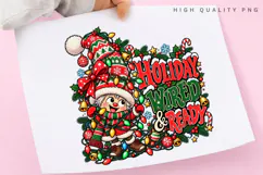 Holiday Wired and Ready Funny Christmas Winter Character PNG Product Image 3