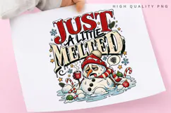 Funny Melting Snowman Christmas Winter Holiday Typography Product Image 3