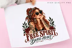 Free Spirit Brave Heart PNG Sublimation Design Product Image 3
