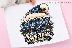 2027 New Year New Magic Winter Holiday Celebration PNG Product Image 3