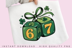 Lucky 67 Dice PNG Design Product Image 1
