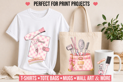 Beauty Hair Accessories PNG Bundle 23 Premium Pink &amp; Gold Product Image 3