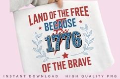 Land of the Free 1776 PNG Design Product Image 2