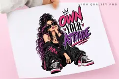 Own Your Attitude PNG Sublimation Design, Streetwear Baddie Product Image 3