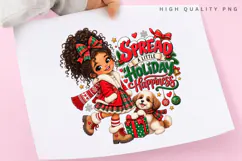 Spread a Little Holiday Happiness Cute Girl and Puppy Product Image 1